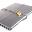 Laptop with lock and chain