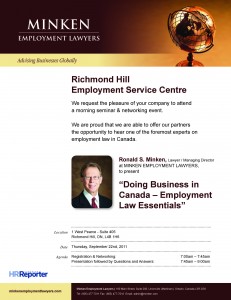 Richmond Hill VPI Event Invite