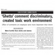 CELT April 3 2013 ‘Ghetto’ comment discriminatory