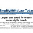 CELT October 2 2013 Largest ever award for Ontario human rights breach