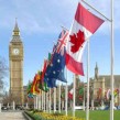 Flags at the Canadian Parliament