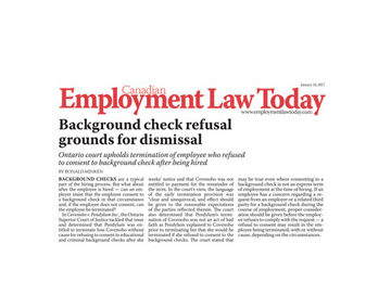 CELT - Background check refusal grounds for dismissal