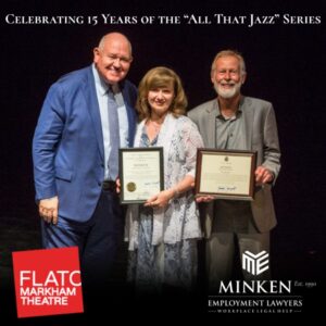 Minken Employment Lawyers with Mayor at Flato Markham Theatre