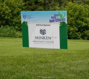 Minken Employment Lawyers ACCE 2026 Golf Cart Sponsor